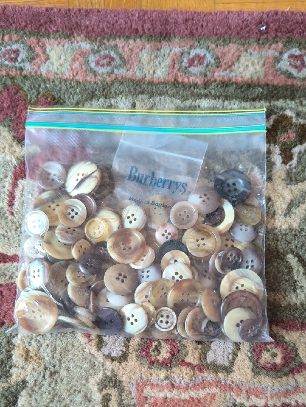 Big Bag Of Various Vintage Burberry Trench Coat Buttons